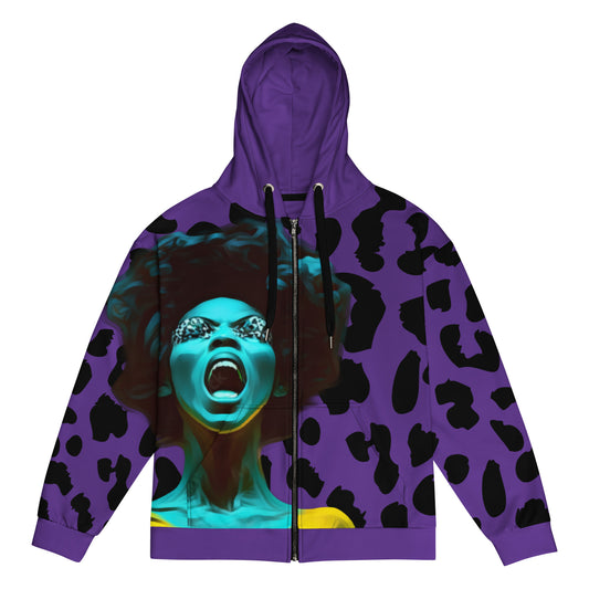 Break Your Silence Purple Zip Hoodie