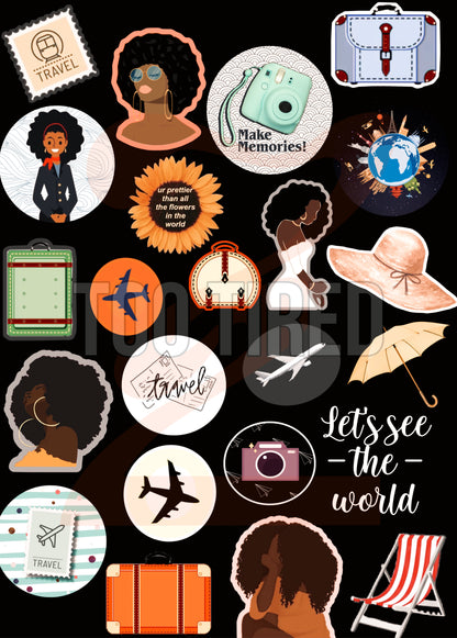 Black Girls Travel Throw Blanket